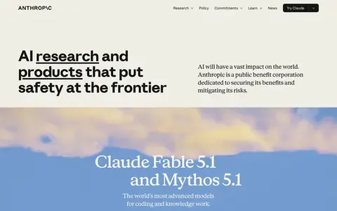 Homepage of anthropic.com, captured whole