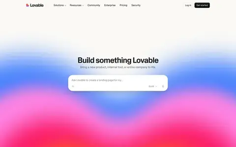 Homepage of lovable.dev, captured whole