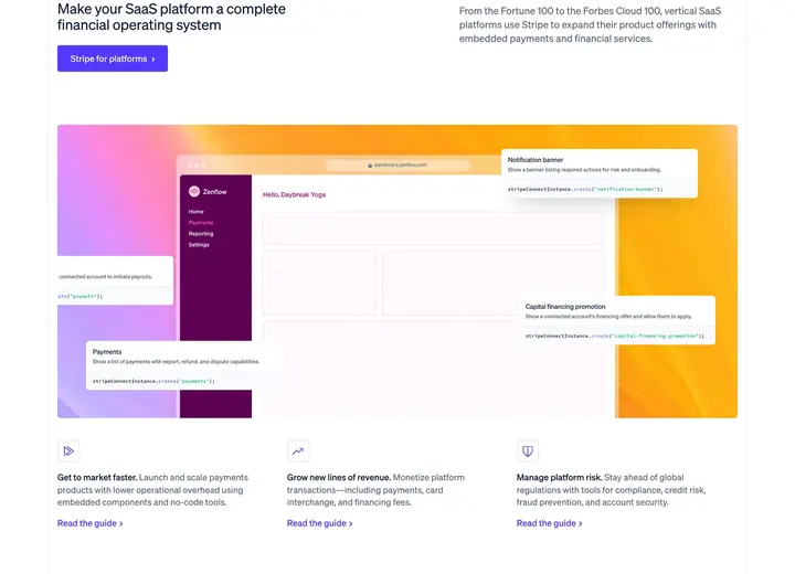 Testimonials section captured from stripe.com