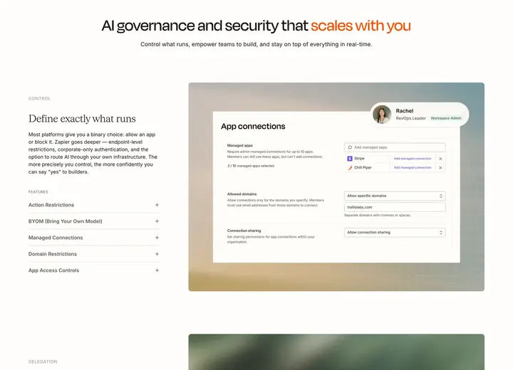 FAQ section captured from zapier.com